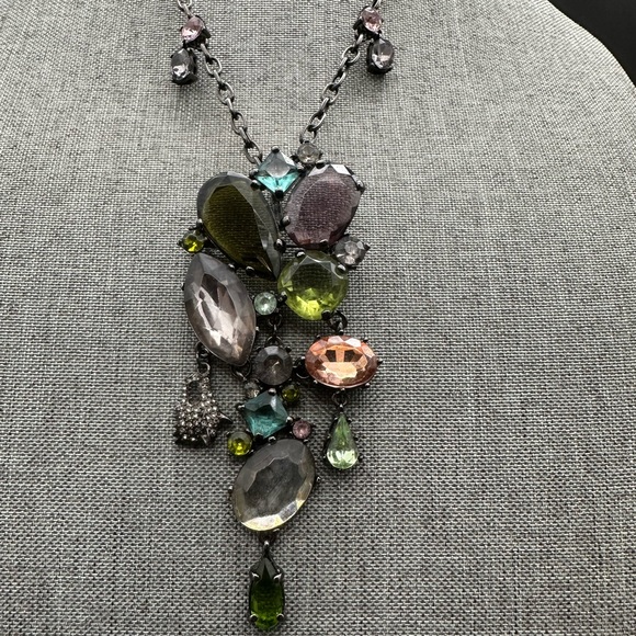 VTG LOULOU DE LA FALAISE PARIS COUTURE RUNWAY OVERSIZE JEWEL BROOCH PIN NECKLACE - Picture 2 of 12